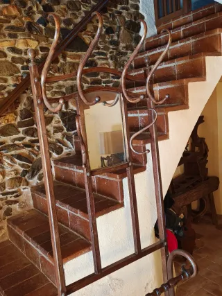 Perchero Sombrerero Tonet Antiguo Madera y Metal