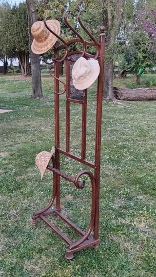 Perchero Sombrerero Thonet Antiguo Madera y Metal