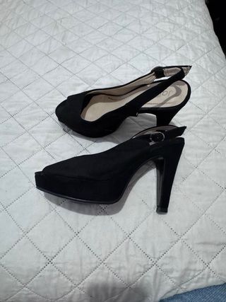 Sandali neri in velluto Tg 36/37