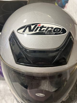 Casco Moto Gris