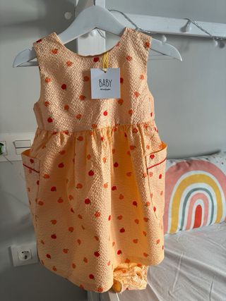 Vestido bebé 2 piezas 18-24m algodón