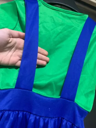 Vestito Carnevale Bambina Verde/Blu