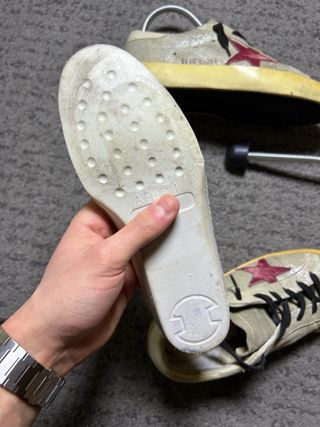 Golden Goose Superstar Talla 36 Beige/Rojo