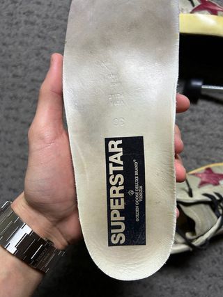 Golden Goose Superstar Talla 36 Beige/Rojo