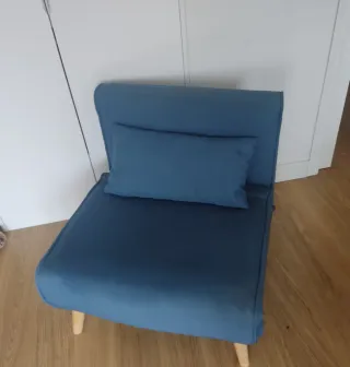 Sillón Cama 1 Plaza Azul