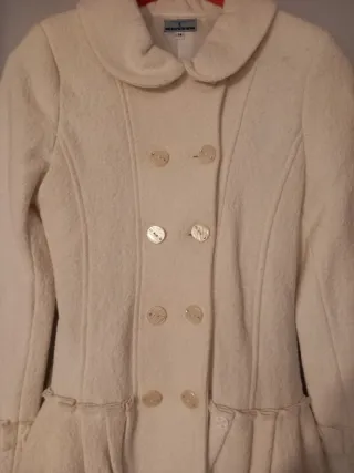 ABRIGO NIÑA BLANCO ROTO