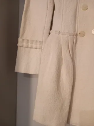 ABRIGO NIÑA BLANCO ROTO