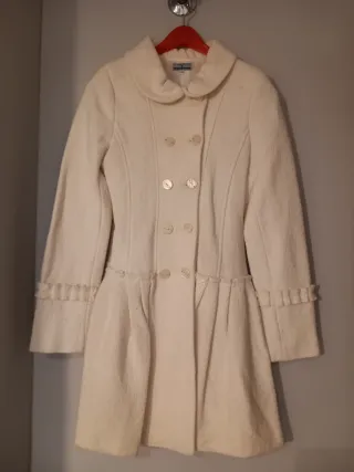 ABRIGO NIÑA BLANCO ROTO
