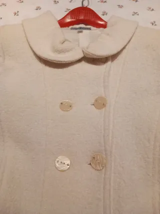 ABRIGO NIÑA BLANCO ROTO