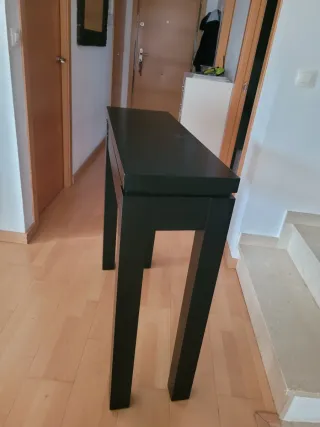 Mesa estrecha madera maciza wengue