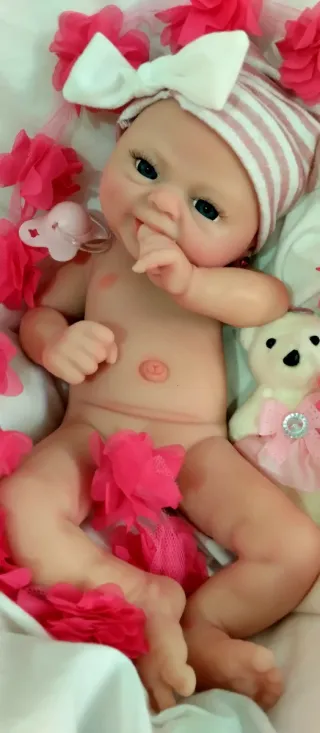 Bebé Reborn Silicona Completa 38cm