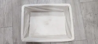 Cesta Mimbre Forrada Tela 47x34x18