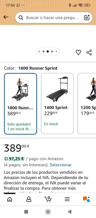 Cinta de Correr Cecotec 1800 Runner Sprint