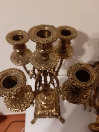 Candelabros de Bronce Dorados