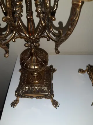 Candelabros de Bronce Dorados