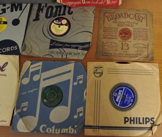 Lotto 8 dischi 78 giri bachelite grammofono '30