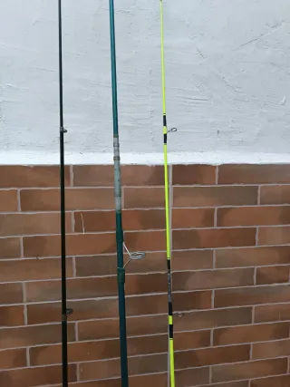 Lote 3 cañas de pescar