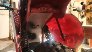 Moto Cross Derbi Proto Roja y Blanca