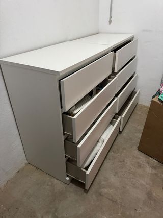 IKEA MALM cómoda blanca 4 cajones - 80x100 cm