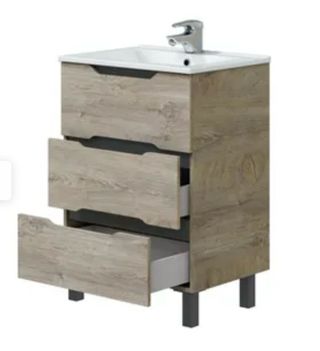 Mueble de baño a suelo con 3 cajones y lavabo
