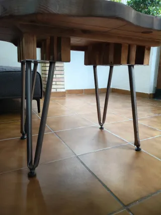 Mesa de centro madera y metal