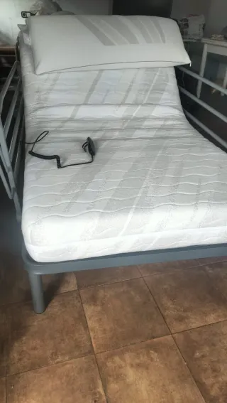 Cama eléctrica articulada con mando
