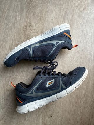 Zapatillas Skechers Hombre Azul Naranja