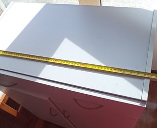 Mueble zapatero/almacenaje blanco y madera