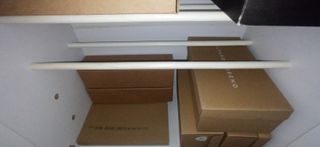 Mueble zapatero/almacenaje blanco y madera