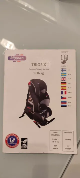 Silla de coche Klippan Negra
