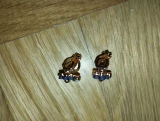 Pendientes de pinza flor con perla