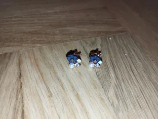 Pendientes de pinza flor con perla