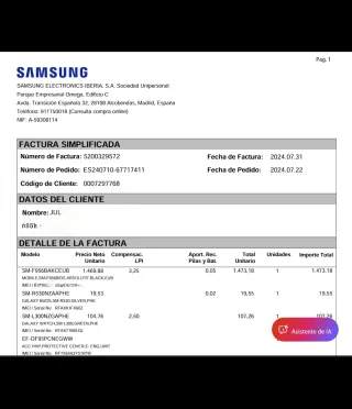 Samsung Galaxy Fold 6 512GB  Factura y Garantia