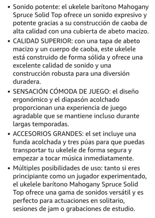 Ukelele Barítono Caoba