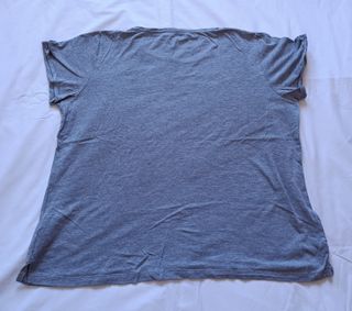 Camiseta Gris Estrellas Tachuelas XXL Algodón Tex