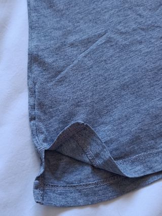 Camiseta Gris Estrellas Tachuelas XXL Algodón Tex