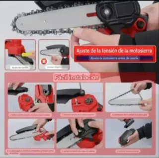 Motosierra Eléctrica Recargable 6 y 4 Pulgadas