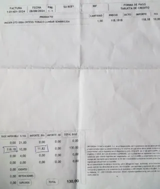 Faja Dorsolumbar Mujer Talla S