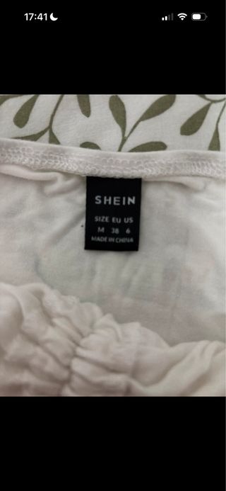Top Shein blanco fruncido