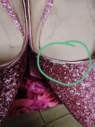 Ballerine glitter rosa donna