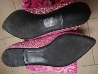 Ballerine glitter rosa donna
