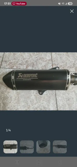 Tubo de escape Akrapovic honda forza 125