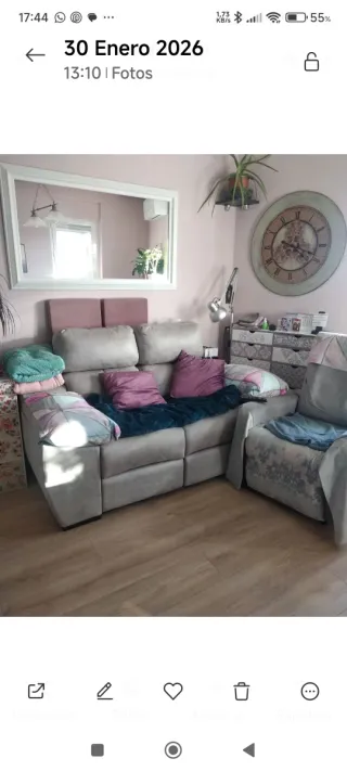 Sofá 2 plazas con motor