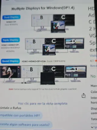 Precintado. Adaptador USB C 7 en 1 HDMI 4K 60Hz
