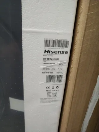 Lavadora Hisense Negra 9kg