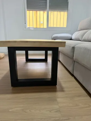 Mesa centro elevable - madera pino