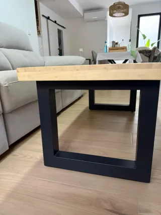 Mesa centro elevable - madera pino