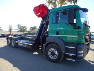 MAN TGS 26 480-CAMIONES GANCHO+GRUA