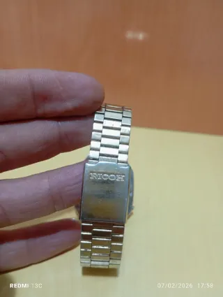 Reloj Digital Ricoh Dorado y Plateado