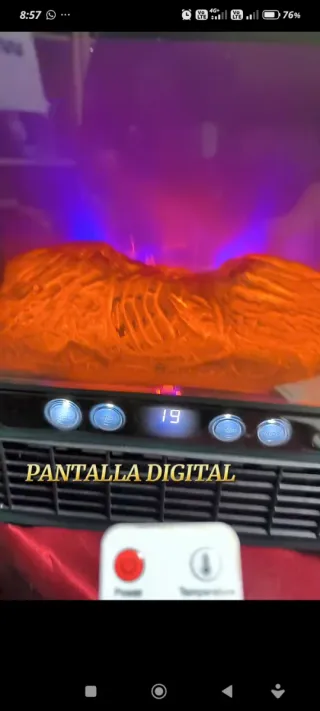 Calefactor efecto llama 3D